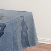 スティームパンクブルーヴィンテージプリント テーブルクロス (インサイチュ)
