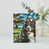 スティームパンクベルネーズマウンテンドッグバンゴッホ ポストカード (スタンド正面)