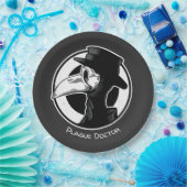 スティームパンクペスト医師鳥肌B/W ペーパープレート (パーティー)