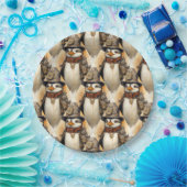 スティームパンクペンギン1パターン ペーパープレート (パーティー)