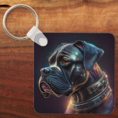 スティームパンクボクサードッグ キーホルダー (正面)