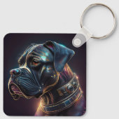 スティームパンクボクサードッグ キーホルダー (裏面)