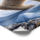 スティームパンクポーラベアアンドオーロラデザイン ポスター (コーナー)