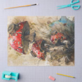 スティームパンクマッシュルーム水の色アートデコップページ 薄葉紙 (クラフト)