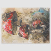 スティームパンクマッシュルーム水の色アートデコップページ 薄葉紙 (正面)