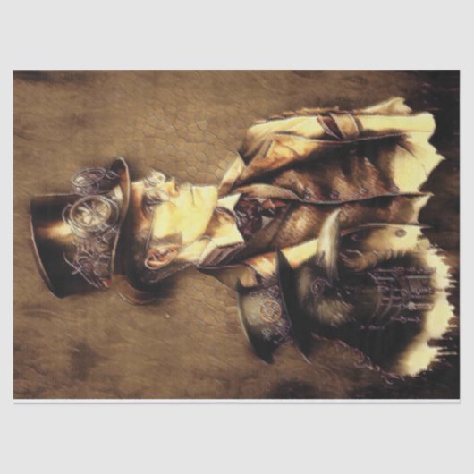 スティームパンクマンとレイヴン・デコページ紙 薄葉紙 (正面)