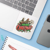 スティームパンクメリークリスマス シール (ノートパソコンとiPhone)