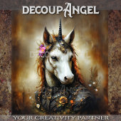 スティームパンクユニコーン&フローラファンタジーデコパージュ 薄葉紙