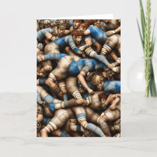 スティームパンクラグビー – ラグビーグリーティングカード シーズンカード