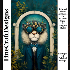 スティームパンクリオンティール（緑がかった色）スーツでガーデンM4デコページ 薄葉紙