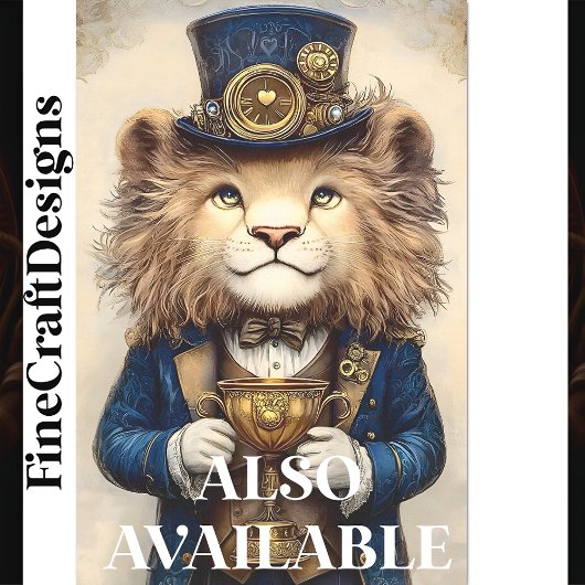 スティームパンクリオン&金ゴールドトロフィーAS2デコページ 薄葉紙