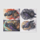 スティームパンクレイヴンコラージュ1デクページ紙 薄葉紙 (正面)