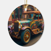 スティームパンクヴィンテージカーin町 セラミックオーナメント (左)