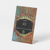 スティームパンクヴィンテージパーソナライズされたウェディングテーブル番号