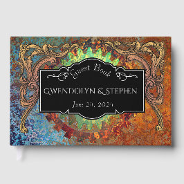 スティームパンクヴィンテージパーソナライズされた結婚式 ゲストブック