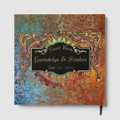 スティームパンクヴィンテージパーソナライズされた結婚式 ゲストブック (裏面)