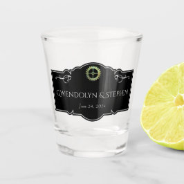スティームパンクヴィンテージパーソナライズされた結婚式 ショットグラス