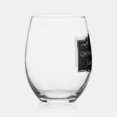 スティームパンクヴィンテージパーソナライズされた結婚式 ステムなしワイングラス (正面)