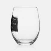 スティームパンクヴィンテージパーソナライズされた結婚式 ステムなしワイングラス (裏面)