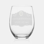 スティームパンクヴィンテージパーソナライズされた結婚式 ステムなしワイングラス (右)