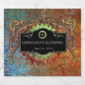 スティームパンクヴィンテージパーソナライズされた結婚式 スパークリングワインラベル (シングルラベル)