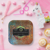 スティームパンクヴィンテージパーソナライズされた結婚式 ペーパープレート (パーティー)