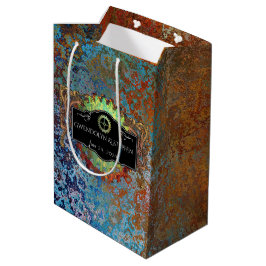 スティームパンクヴィンテージパーソナライズされた結婚式 ミディアムペーパーバッグ