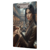 スティームパンクヴィンテージビクトリアンレディ・ライブラリアン クリップボード (左)