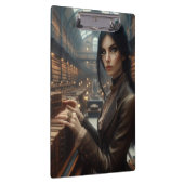 スティームパンクヴィンテージビクトリアンレディ・ライブラリアン クリップボード (右)