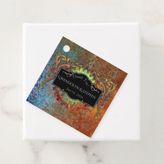 スティームパンクヴィンテージ結婚式「ありがとう」 フェイバータグ (インサイチュ)