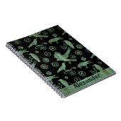 スティームパンクヴェルディグリスブロンズギアとカラス ノートブック (右側)