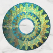 スティームパンクヴェルディグリスラスティコグホイール ワイングラスタグ (正面)