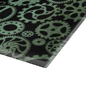 スティームパンクヴェルディグリブロンズギアモノグラム カッティングボード (角)