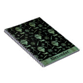 スティームパンクヴェルディグリブロンズバルーン名前をカスタムする ノートブック (右側)