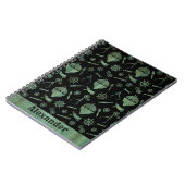 スティームパンクヴェルディグリブロンズバルーン名前をカスタムする ノートブック (左側)