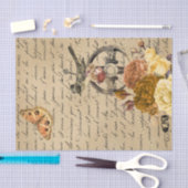 スティームパンク古いビクトリアンデコップバードヴィンテージ 薄葉紙 (クラフト)