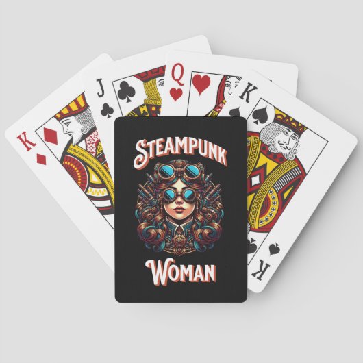 スティームパンク女性 トランプ (裏面)