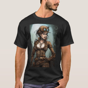 スティームパンク女性 Tシャツ