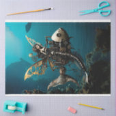 スティームパンク妖精の人魚の切り離し 薄葉紙 (クラフト)