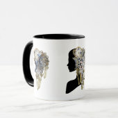 スティームパンク彫刻 – アートトレンディー マグカップ (正面左)