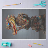 スティームパンク明るい色のアリゲーターデコパージュ 薄葉紙 (クラフト)