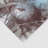 スティームパンク明るい青の目と時計 薄葉紙 (詳細)