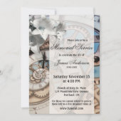 スティームパンク時計葬儀メモリアル 招待状 (正面)