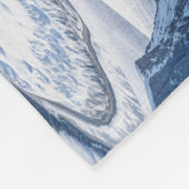 スティームパンク極熊とオーロラアート フリースブランケット (角)