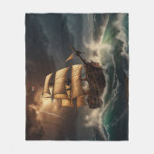 スティームパンク水中海ライナー フリースブランケット (正面)