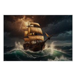 スティームパンク水中海ライナー ポスター