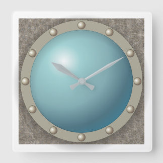 スティームパンク潜水艦ハブロ スクエア壁時計