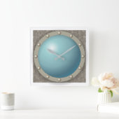 スティームパンク潜水艦ハブロ スクエア壁時計 (ホーム)