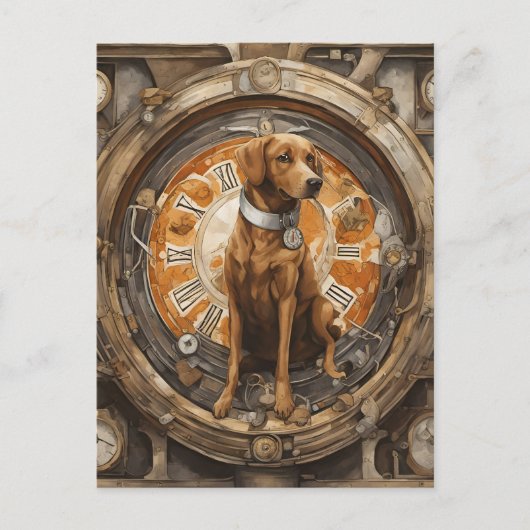 スティームパンク犬 ポストカード (正面)