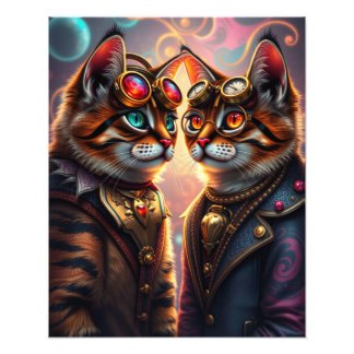 スティームパンク猫のゴーグル フォトプリント